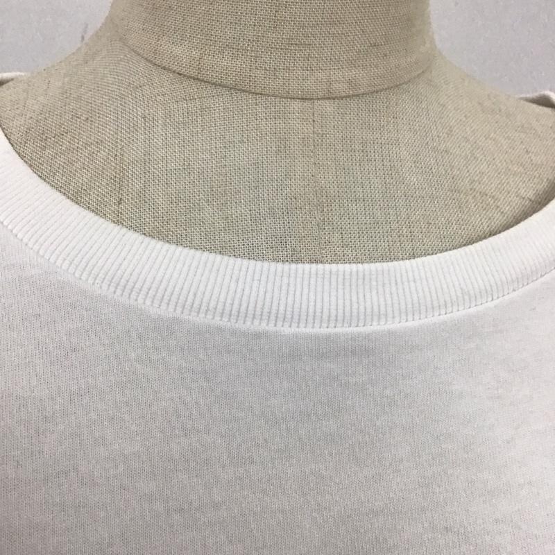 ザラ ZARA カットソー 半袖 クルーネック サイドスリット L 無地 白 / ホワイト /  レディース USED 古着 中古 10112052