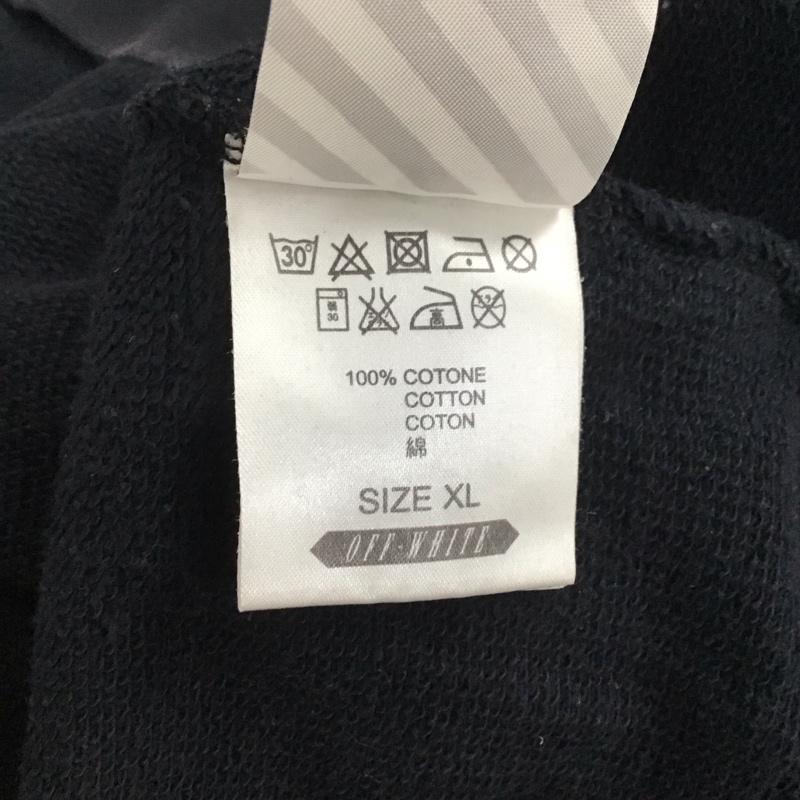 オフホワイト Off-White パーカー 長袖 長袖パーカー プルオーバーパーカー スウェット プリントスウェット XL ロゴ、文字 黒 / ブラック / メンズ USED 古着 中古 10133977