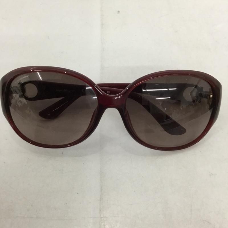 サルヴァトーレフェラガモ Salvatore Ferragamo めがね・サングラス サングラス ロゴ、文字 えんじ / ワインレッド / レディース USED 古着 中古 10131713