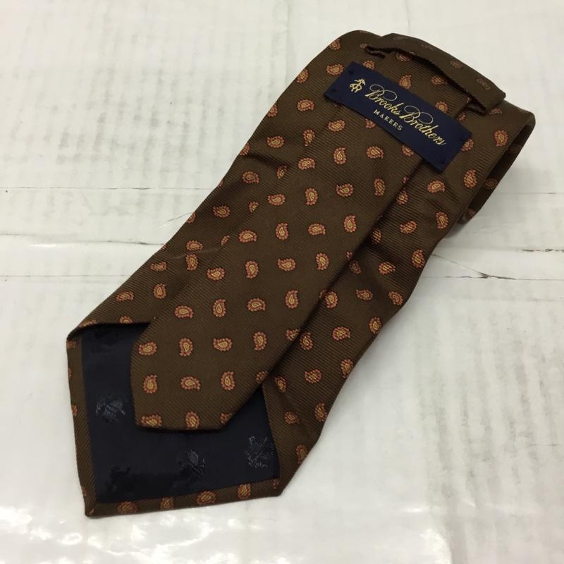 ブルックスブラザーズ BROOKS BROTHERS ネクタイ ネクタイ シルク USA製 総柄 茶 / ブラウン / メンズ USED 古着 中古 10113617