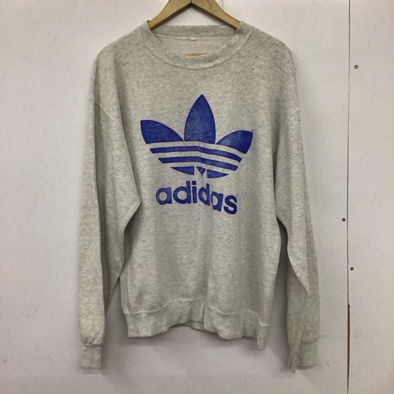 アディダス adidas トレーナー 長袖 プリント 灰 / グレー / メンズ USED 古着 中古 10134626