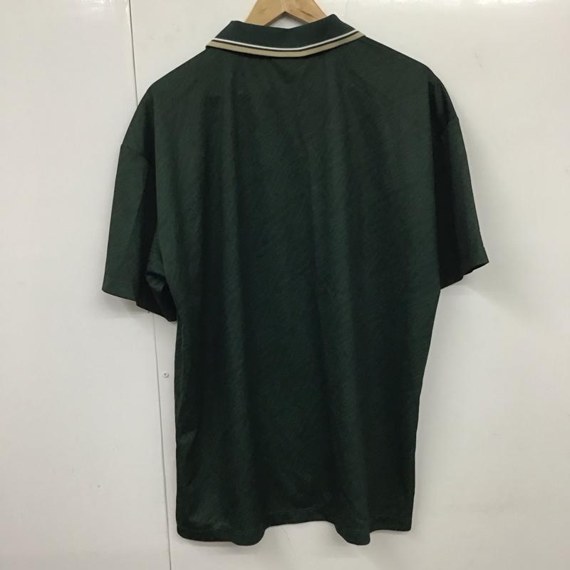 アンブロ UMBRO ポロシャツ 半袖 半袖ポロシャツ 半袖カットソー カラーシャツ Vネック XL ロゴ、文字 緑 / グリーン / メンズ USED 古着 中古 10131623