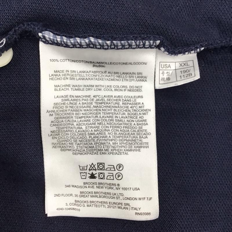 ブルックスブラザーズ BROOKS BROTHERS ポロシャツ 半袖 半袖ポロシャツ カラーシャツ 半袖カットソー XXL 無地 紺 / ネイビー / メンズ USED 古着 中古 10117432