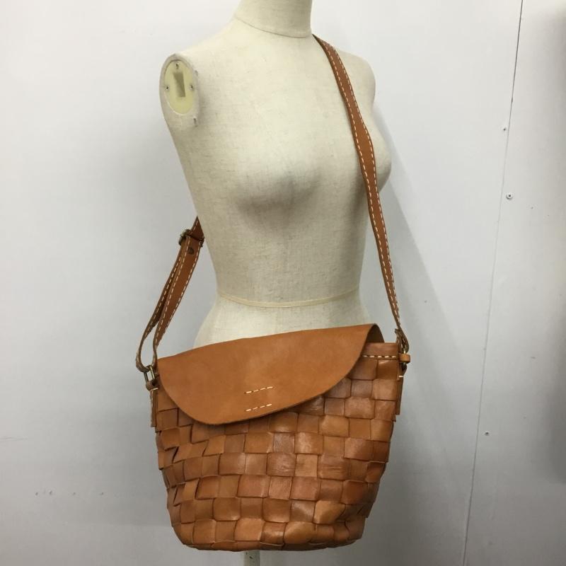 ニコアンド niko and... ショルダーバッグ ショルダーバッグ メッシュ 編み込み レザー 無地 茶 / ブラウン / レディース USED 古着 中古 10106886