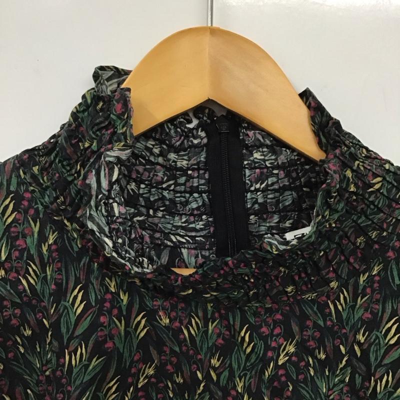ザラ ZARA カットソー 長袖 2070/001/800 balloons puffy sleeves high neck top M 総柄 マルチカラー / マルチカラー / レディース USED 古着 中古 10131851