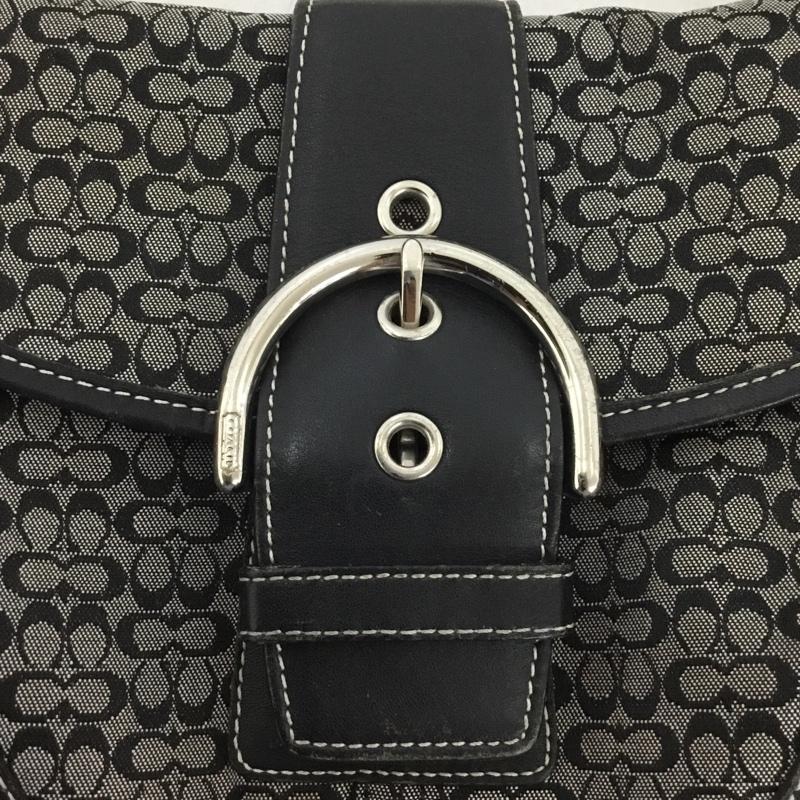 コーチ COACH ハンドバッグ ハンドバッグ G042-6818 シグネチャー 総柄 黒 / ブラック / レディース USED 古着 中古 10136393