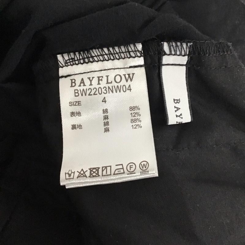 ベイフロー BAYFLOW スカート ロングスカート BW2203NW04 コットン リネン フレアスカート タグ付き L 無地 黒 / ブラック / レディース USED 古着 中古 10122574