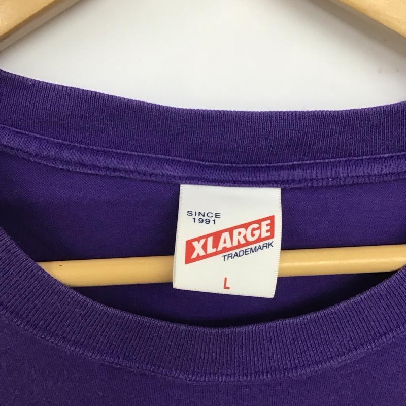 エクストララージ XLARGE Tシャツ 半袖 半袖カットソー プリントTシャツ クルーネックカットソー L プリント 紫 / パープル / メンズ USED 古着 中古 10137234