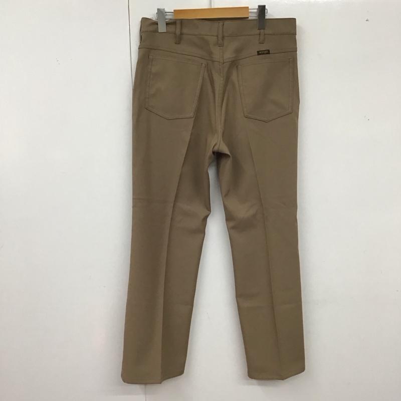 ラングラー Wrangler パンツ スラックス スラックス ワイドパンツ カジュアルパンツ センタータックパンツ L 無地 茶 / ブラウン /  メンズ USED 古着 中古 10125338