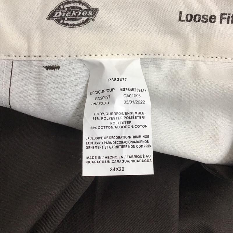 ディッキーズ Dickies パンツ ワークパンツ、ペインターパンツ ワークパンツ ワイドパンツ カジュアルパンツ 34 ロゴ、文字 茶 / ブラウン / メンズ USED 古着 中古 10144945