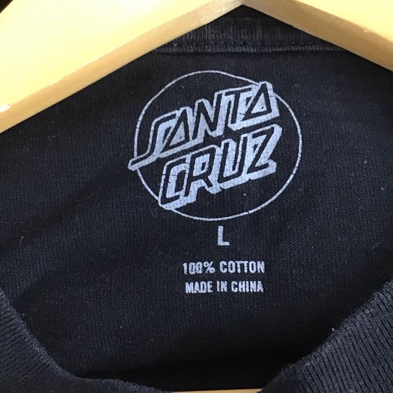 サンタクルーズ SANTA CRUZ Tシャツ 長袖 L プリント X ロゴ、文字 黒 / ブラック / メンズ USED 古着 中古 10134469