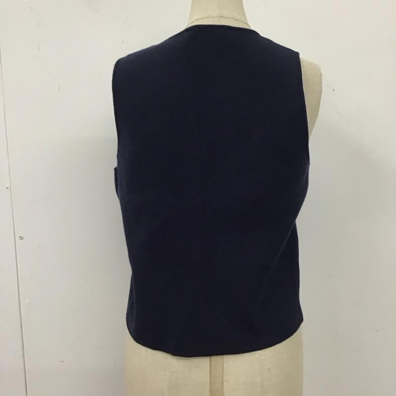 ザラ ZARA ベスト ベスト ニットベスト ノースリーブニット 前開きベスト M 無地 紺 / ネイビー / レディース USED 古着 中古 10117674
