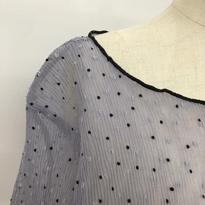 ロペピクニック ROPE PICNIC シャツ、ブラウス 半袖 GDH-14460-A ドットシアーブラウス 半袖ブラウス 38 ドット 灰 / グレー / レディース USED 古着 中古 10117404