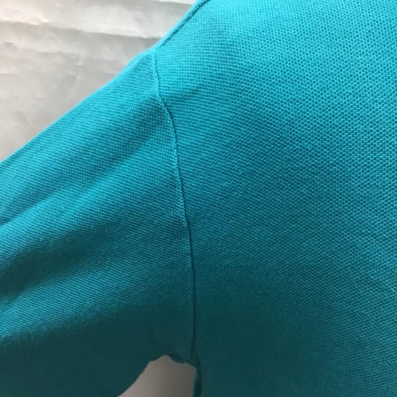 エレメント ELEMENT ポロシャツ 半袖 M 無地 X プリント 水色 / ライトブルー / メンズ USED 古着 中古 10108978