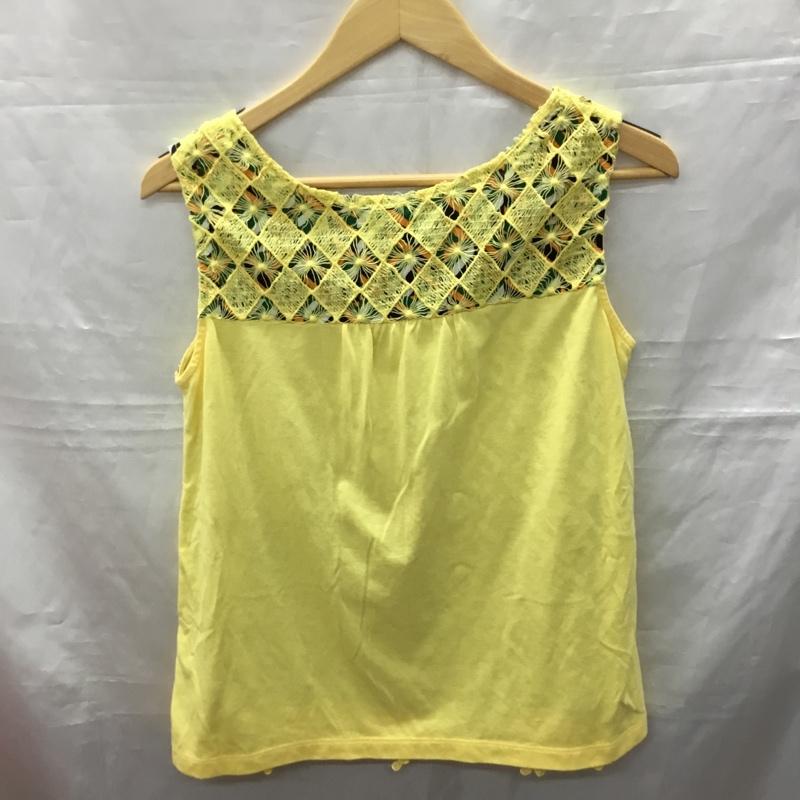 チチカカ TITICACA タンクトップ タンクトップ FSJBB097 レース ノースリーブ FREE 黄 / イエロー / レディース USED 古着 中古 10118167