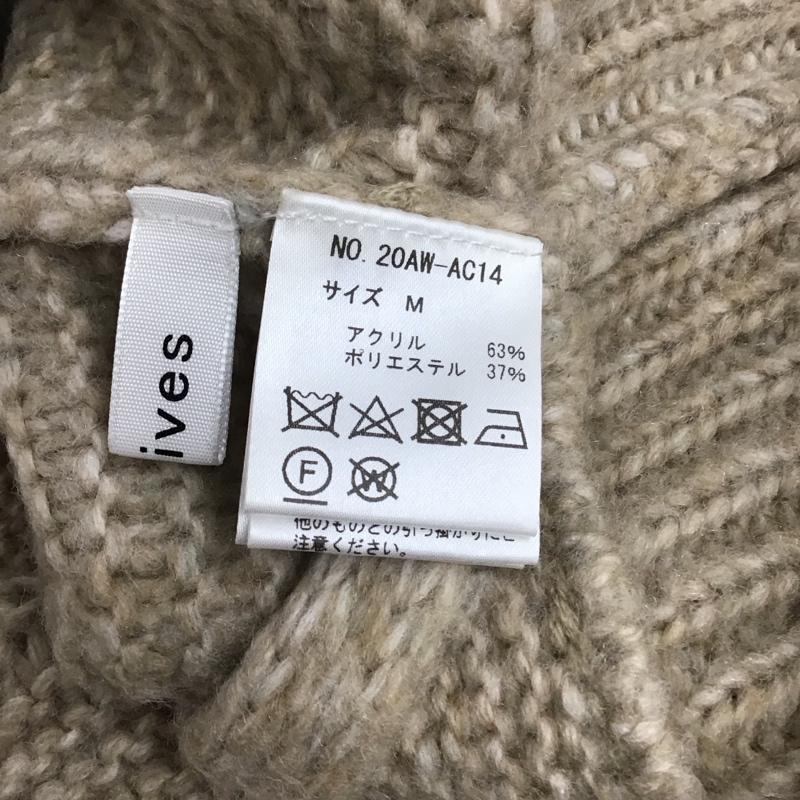 アルシーヴ archives カーディガン 長袖 M 無地 ベージュ / ベージュ / レディース USED 古着 中古 10124876