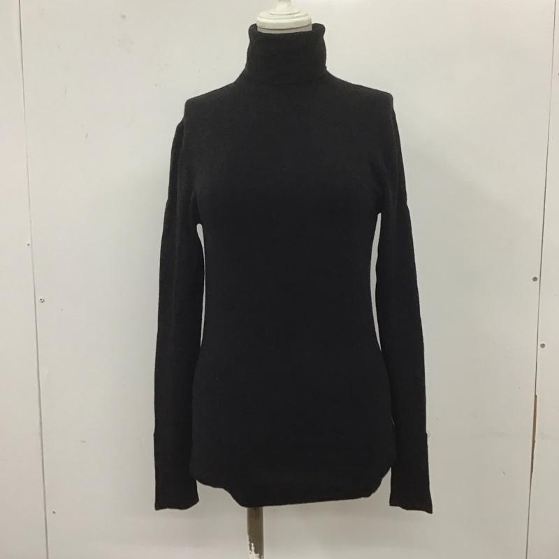 ザラ ZARA ニット、セーター 長袖 5646 112 800 タートルネック 袖ボタン S 無地 黒 / ブラック /  レディース USED 古着 中古 10107379