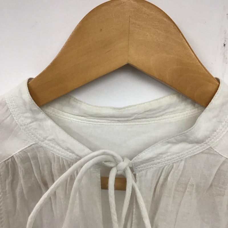 フリークスストア FREAK S STORE シャツ、ブラウス 長袖 長袖シャツ ノーカラーシャツ パフスリーブ FREE 無地 白 / ホワイト / レディース USED 古着 中古 10135028