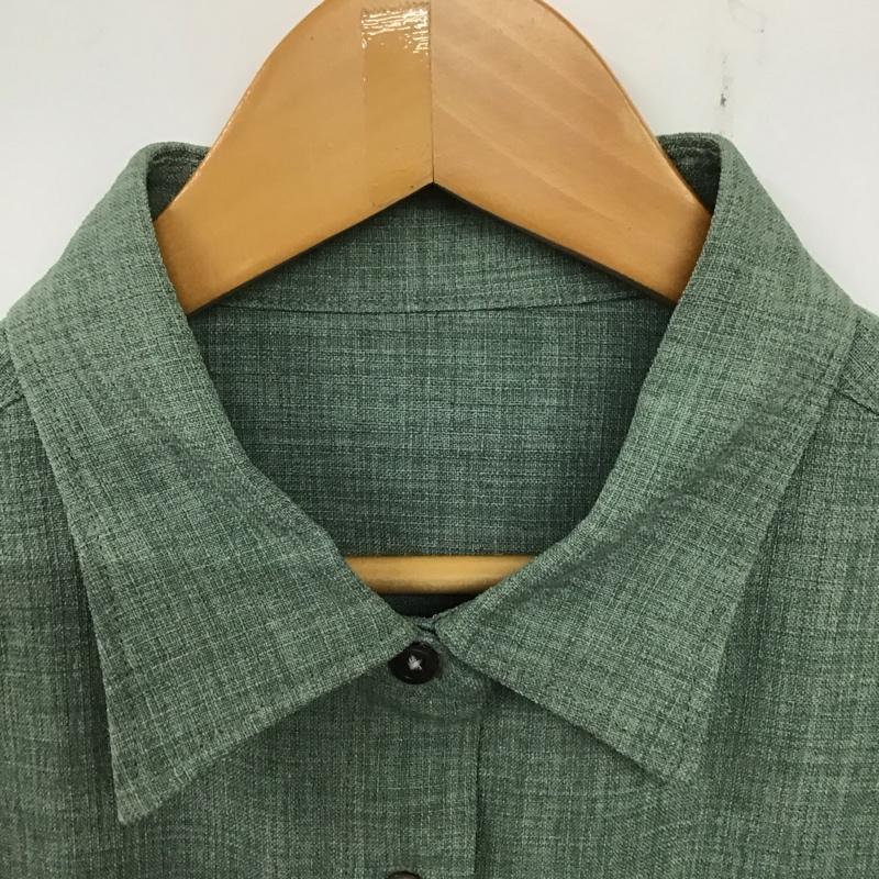 ジーナシス JEANASIS シャツ、ブラウス 長袖 FREE 無地 薄緑 / ライトグリーン / レディース USED 古着 中古 10134655