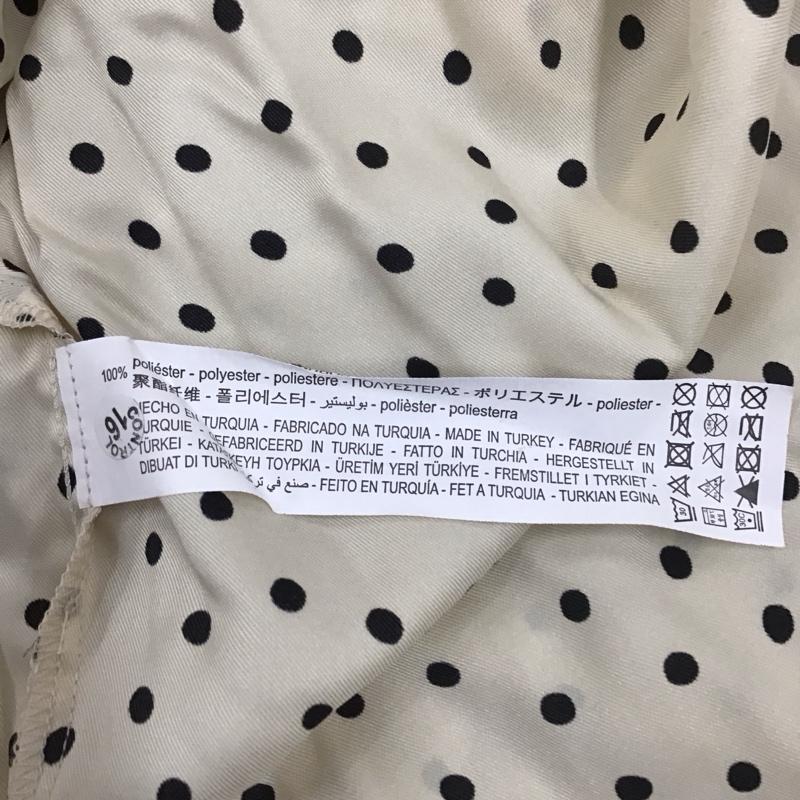 ザラ ZARA スカート ロングスカート 4886 072 064 タグ付き ギャザースカート S ドット オフホワイト / オフホワイト / X 黒 / ブラック / レディース USED 古着 中古 10112421
