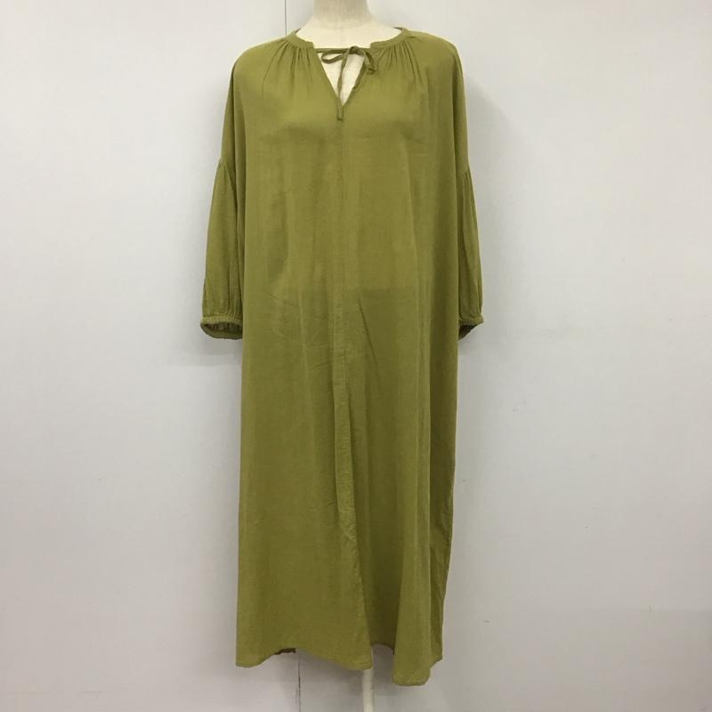 ローリーズファーム LOWRYS FARM ワンピース ロングスカート LF720005TK 長袖 FREE 無地 薄緑 / ライトグリーン /  レディース USED 古着 中古 10133458