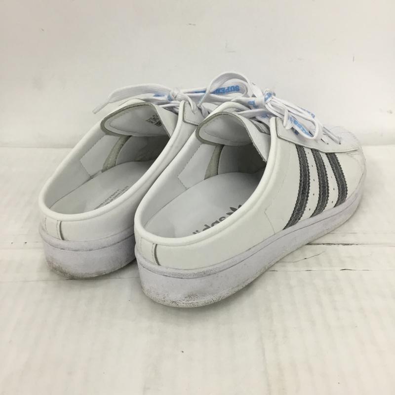 アディダスオリジナルス adidas originals スリッポン スリッポン FZ2260 スーパースター ミュール グリッター 25cm 25.0cm ロゴ、文字 白 / ホワイト / X 銀 / シルバー / レディース USED 古着 中古 10123462