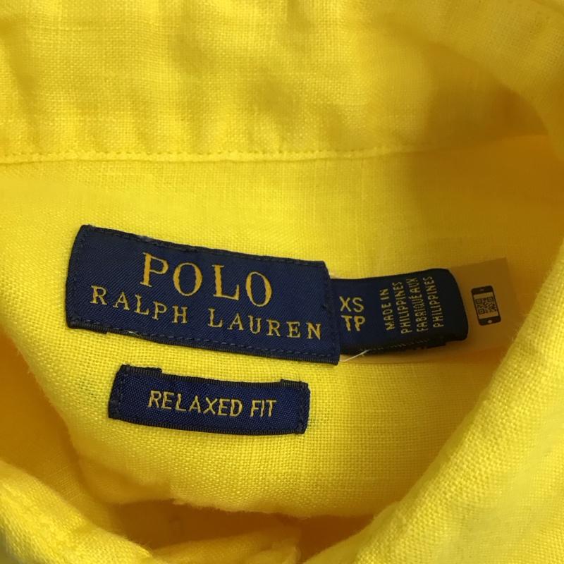 ポロラルフローレン POLO RALPH LAUREN シャツ、ブラウス 長袖 長袖シャツ カラーシャツ ポケットシャツ 長袖カットソー XS 無地 黄 / イエロー / レディース USED 古着 中古 10114522