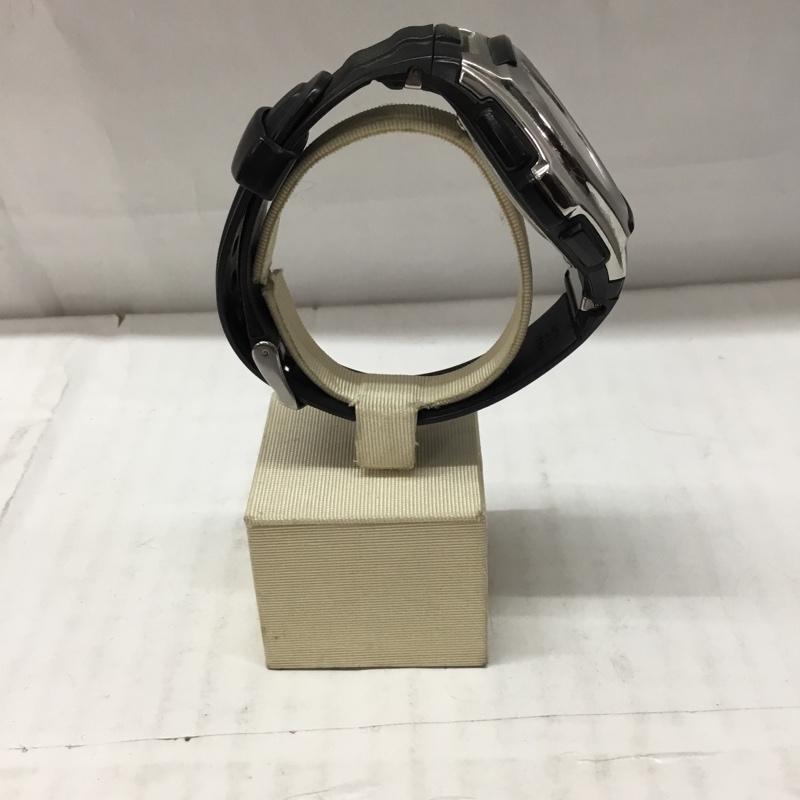 カシオ CASIO 腕時計 デジタル WV-M120 タフソーラー wave ceptor ロゴ、文字 黒 / ブラック / X 銀 / シルバー / メンズ USED 古着 中古 10106379