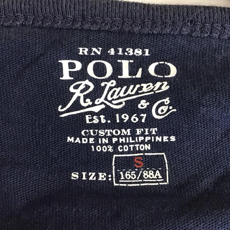 ポロラルフローレン POLO RALPH LAUREN Tシャツ 半袖 半袖カットソー プリントTシャツ クルーネックカットソー S プリント 紺 / ネイビー / レディース USED 古着 中古 10113041