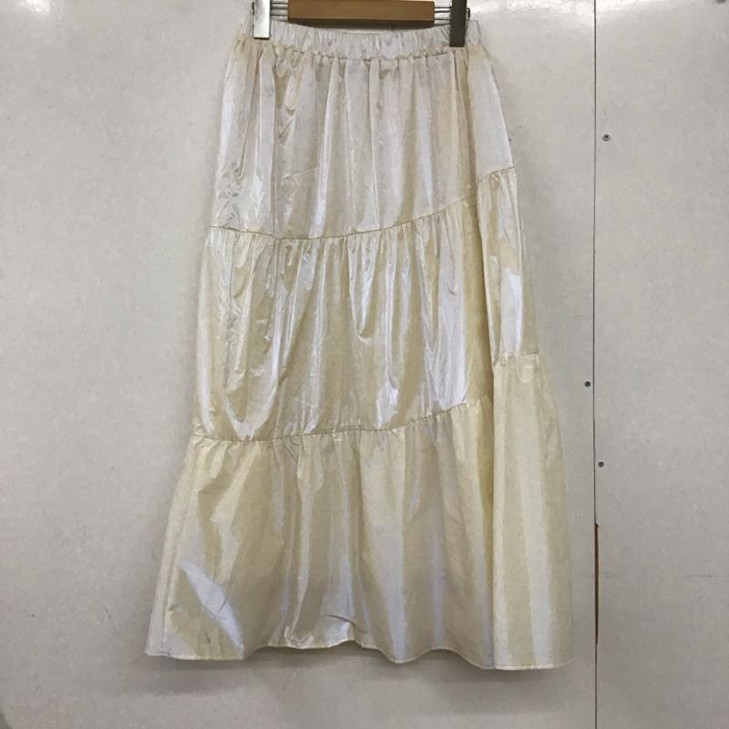 エヘカソポ ehka sopo スカート ロングスカート M 無地 白 / ホワイト / レディース USED 古着 中古 10133813