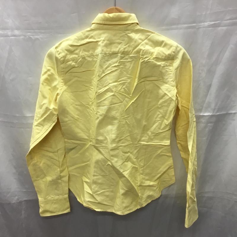 ラルフローレン RALPHLAUREN シャツ、ブラウス 長袖 ボタンダウンシャツ 4 無地 黄 / イエロー / レディース USED 古着 中古 10110630