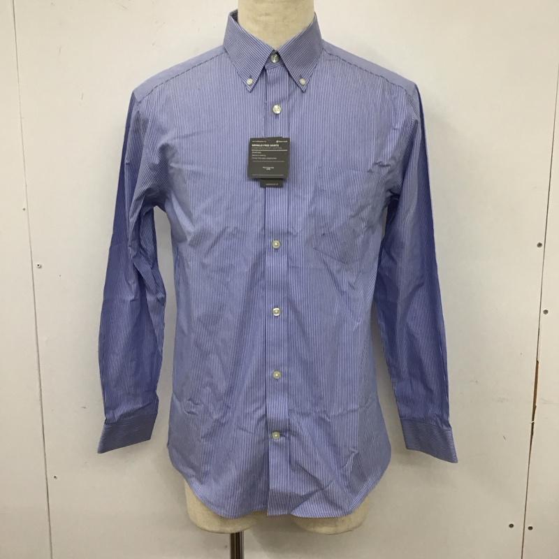 エディーバウアー Eddie Bauer シャツ、ブラウス 長袖 長袖シャツ カラーシャツ ポケットシャツ 長袖カットソー ストライプシャツ S ストライプ 白 / ホワイト / X 青 / ブルー /  メンズ USED 古着 中古 10112595