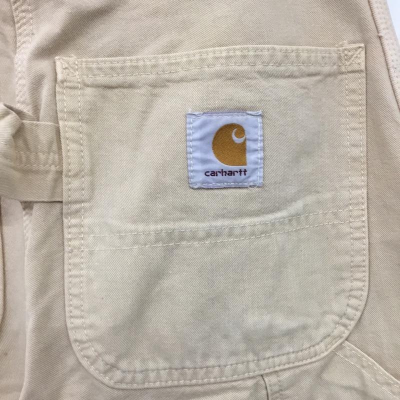 カーハート Carhartt パンツ ワークパンツ、ペインターパンツ ワイドパンツ カジュアルパンツ ワークパンツ 31インチ ロゴ、文字 ベージュ / ベージュ /  メンズ USED 古着 中古 10122337