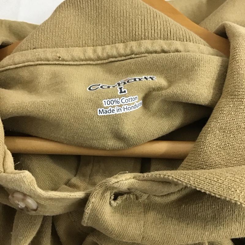 カーハート Carhartt ポロシャツ 半袖 半袖ポロシャツ カラーシャツ 半袖カットソー L ロゴ、文字 ベージュ / ベージュ / メンズ USED 古着 中古 10150126