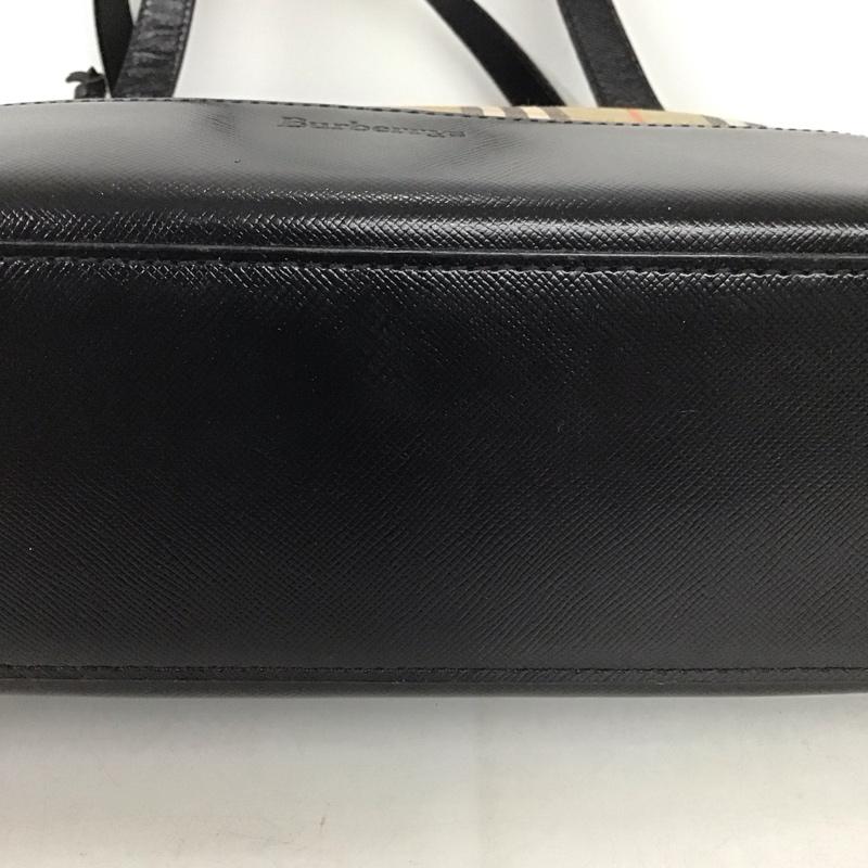 バーバリーズ BURBERRYS トートバッグ トートバッグ チェック 黒 / ブラック / X ベージュ / ベージュ / レディース USED 古着 中古 10132487