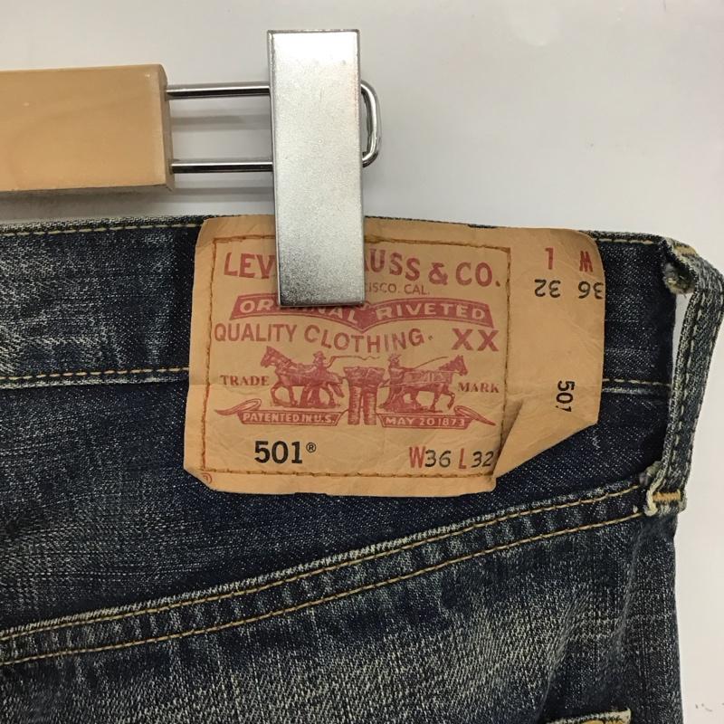 リーバイストラウスアンドコー Levi Strauss & co. パンツ デニム、ジーンズ デニムパンツ ワイドパンツ カジュアルパンツ 36 ダメージ加工 インディゴ / インディゴ / メンズ USED 古着 中古 10134067