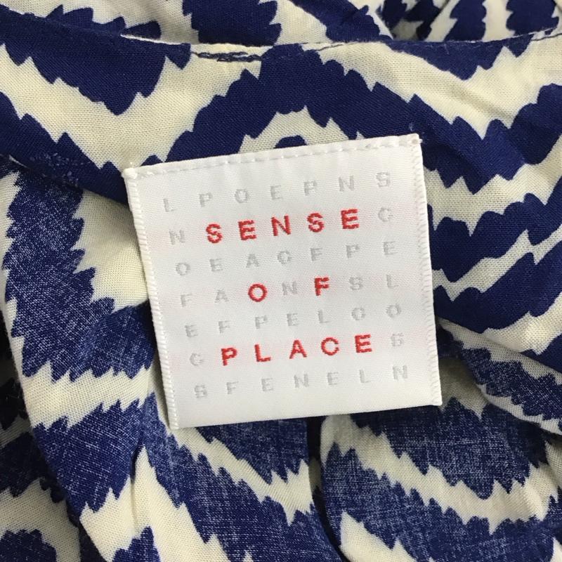 センスオブプレイスバイアーバンリサーチ SENSE OF PLACE by URBAN RESEARCH ワンピース・ドレス・オールインワン ワンピース・ドレス・オールインワン SA-DU-DD011 オールインワン ノースリーブ FREE 総柄 白 / ホワイト / X 青 / ブルー / レディース USED 古着 中古 10115307