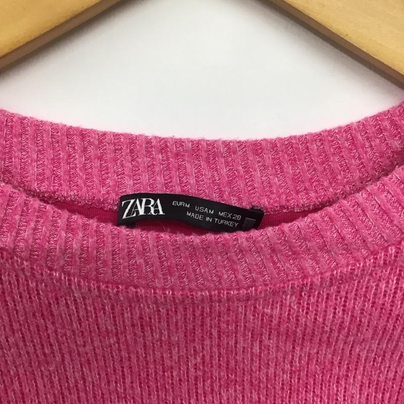 ザラ ZARA ニット、セーター 長袖 M 無地 桃 / ピンク / レディース USED 古着 中古 10139387