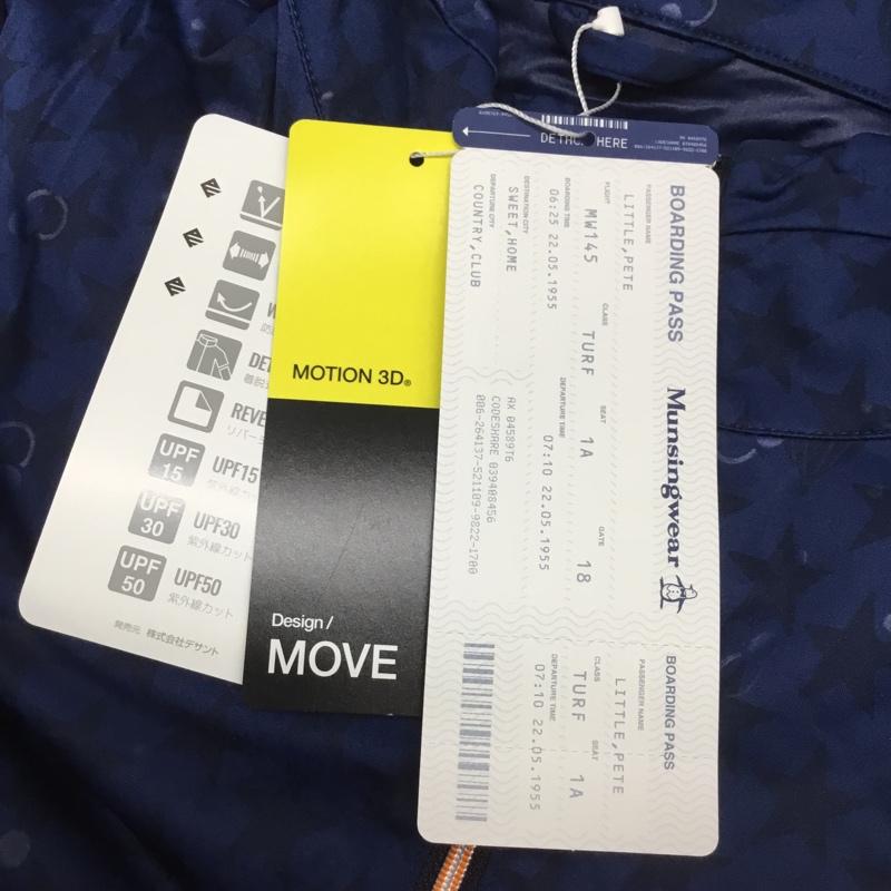 マンシングウェア Munsingwear ジャケット、上着 ジャンパー、ブルゾン MGwMJK01 LL 総柄 紺 / ネイビー / レディース USED 古着 中古 10135501