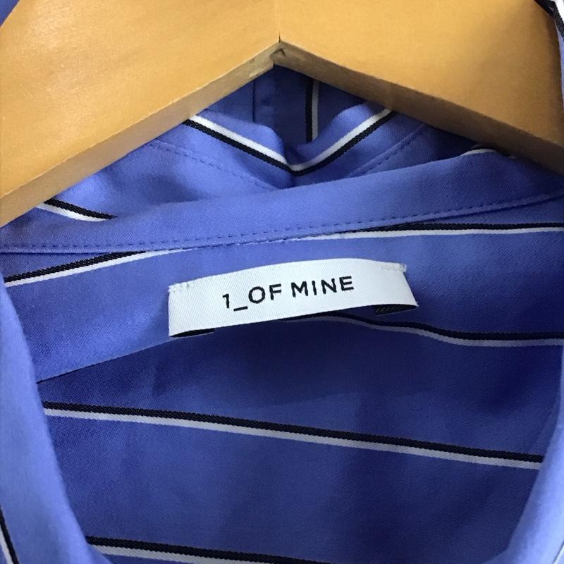 ワンオブマイン 1_OF MINE シャツ、ブラウス 長袖 3611-105-1647 スリットロングシャツ FREE ストライプ 水色 / ライトブルー / レディース USED 古着 中古 10131744
