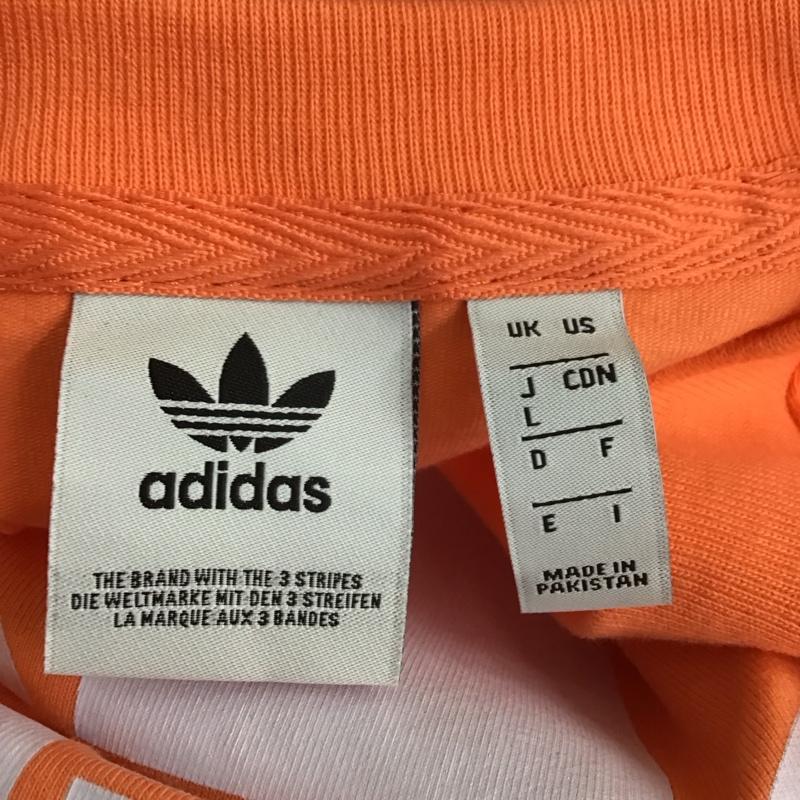 アディダス adidas Tシャツ 半袖 FM3295 TREFOIL TEE クルーネック L ロゴ、文字 橙 / オレンジ / レディース USED 古着 中古 10112139
