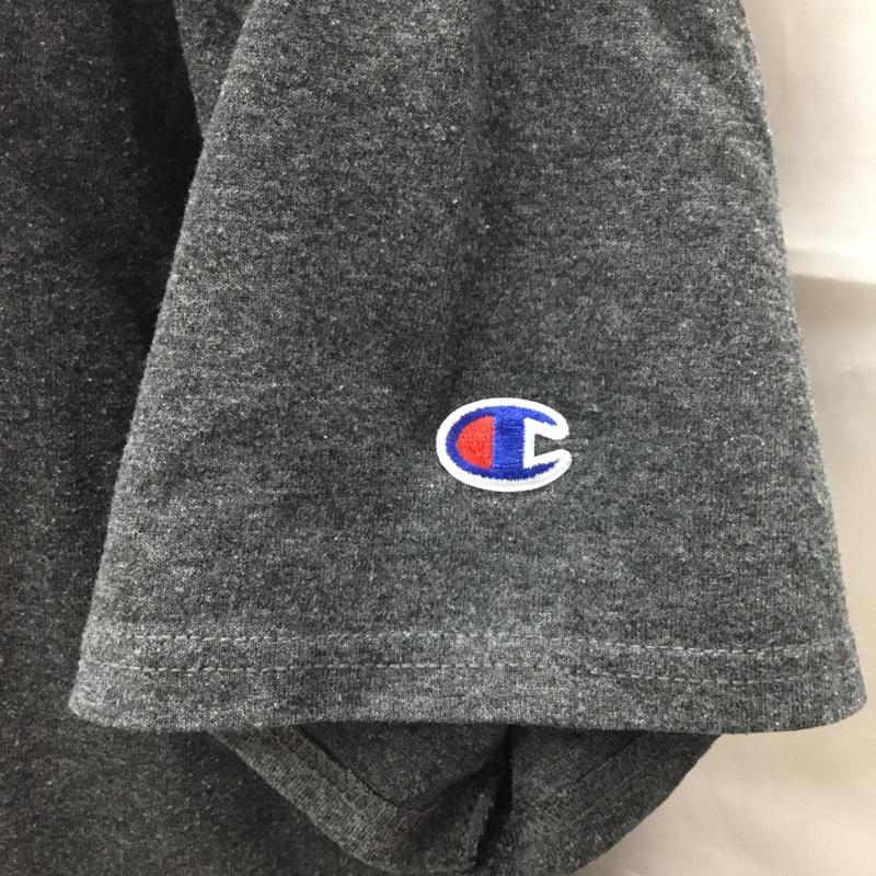 チャンピオン Champion Tシャツ 半袖 半袖カットソー プリントTシャツ クルーネックカットソー 古着 L プリント 灰 / グレー / メンズ USED 古着 中古 10108265
