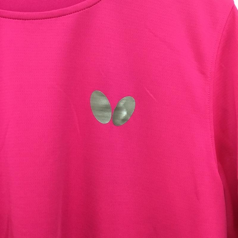 バタフライ BUTTERFLY Tシャツ 半袖 45230-016-0-105 卓球ウェア スポーツウェア タグ付き ウィンロゴ S ワンポイント 桃 / ピンク / メンズ USED 古着 中古 10135665