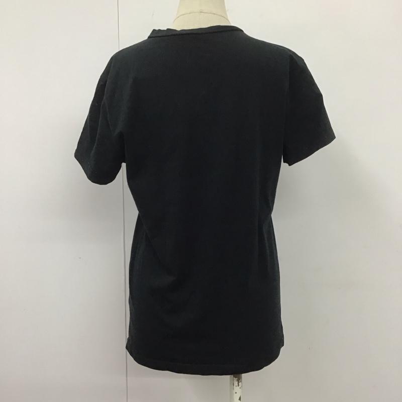 エンポリオアルマーニ EMPORIO ARMANI Tシャツ 半袖 半袖カットソー プリントTシャツ クルーネックカットソー M ロゴ、文字 黒 / ブラック / レディース USED 古着 中古 10109258