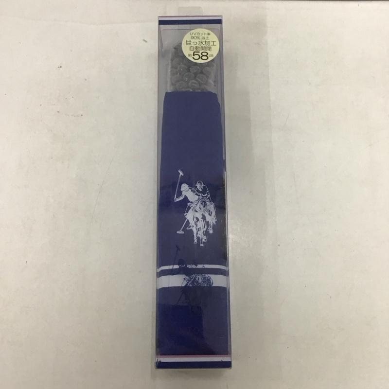 ユーエスポロアッスン U.S.POLO ASSN. ファッション小物 傘 折りたたみ 自動開閉傘 ロゴ、文字 紺 / ネイビー / メンズ USED 古着 中古 10136034