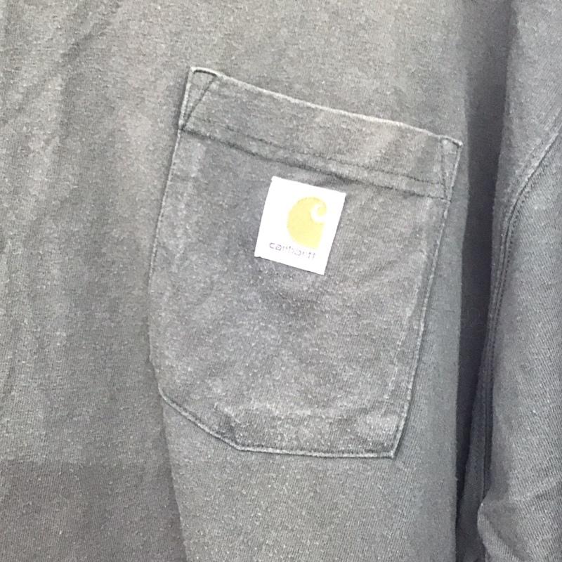 カーハート Carhartt Tシャツ 半袖 半袖カットソー プリントTシャツ クルーネックカットソー XL 無地 カーキ / カーキ / メンズ USED 古着 中古 10137667