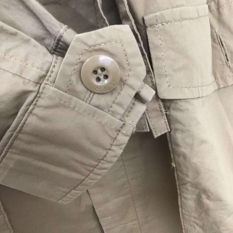 スライ SLY シャツ、ブラウス 長袖 030bsz30-6410 WAISTDRAWSTRINGMILITARYSH 長袖シャツ ノーカラーシャツ ロングシャツ FREE 無地 ベージュ / ベージュ / レディース USED 古着 中古 10108468
