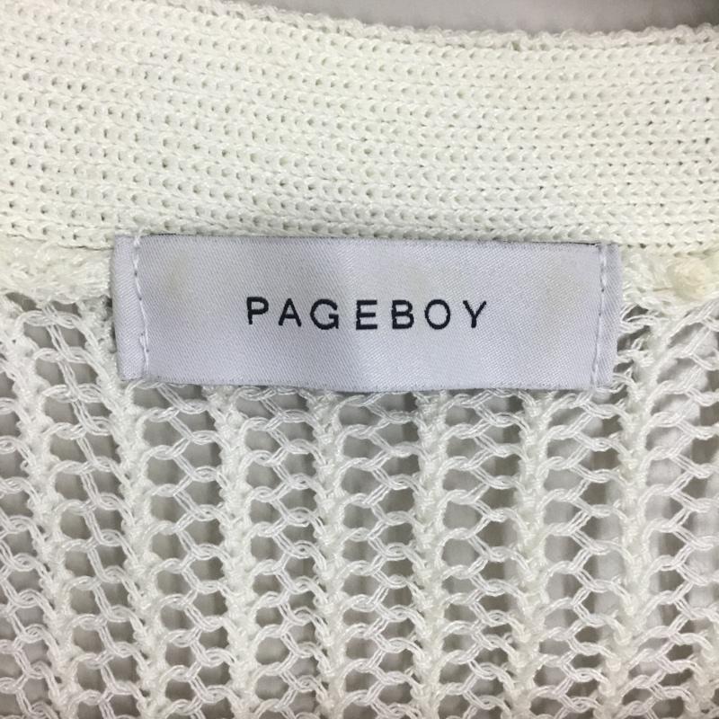 ページボーイ PAGEBOY カーディガン 長袖 長袖カーディガン 長袖カットソー ノーカラージャケット 前開カーディガン FREE 無地 白 / ホワイト / レディース USED 古着 中古 10122188