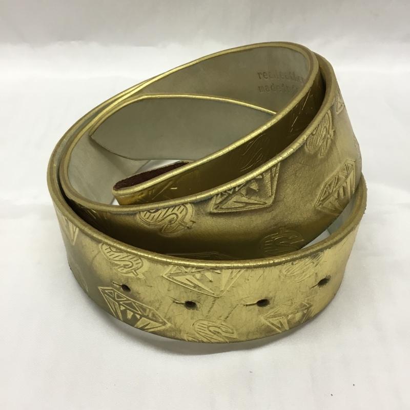 ビリオネア・ボーイズ・クラブ BILLIONAIRE BOYS CLUB ベルト・バックル ベルト レザー 総柄 金 / ゴールド / メンズ USED 古着 中古 10110146