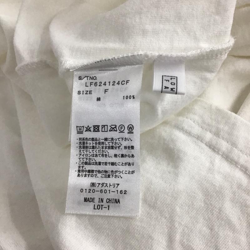 ローリーズファーム LOWRYS FARM Tシャツ 半袖 半袖カットソー プリントTシャツ クルーネックカットソー FREE プリント 白 / ホワイト / レディース USED 古着 中古 10135071